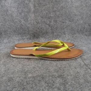 Mossimo Shoes Womens 10 Sandals Flip Flop Flats Slip On Casual Comfort Yellow